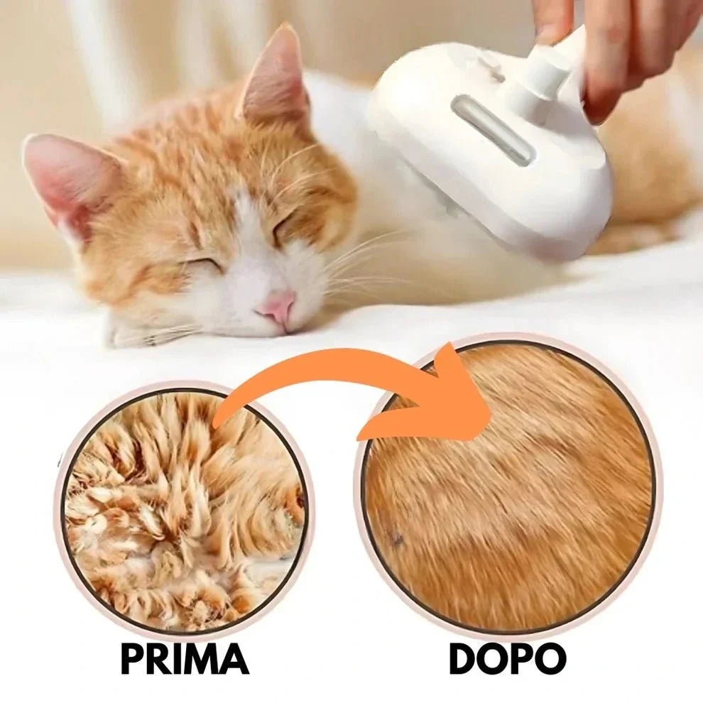 Spazzola a Vapore VapoPet™ - 3 in 1 per Eliminare i Peli in 2 Secondi!